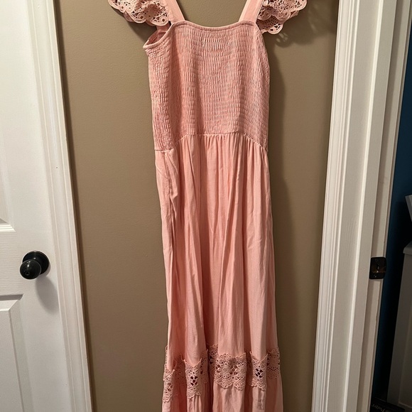 Zesica Pink Lace Trim Dress Size Medium - Picture 5 of 6